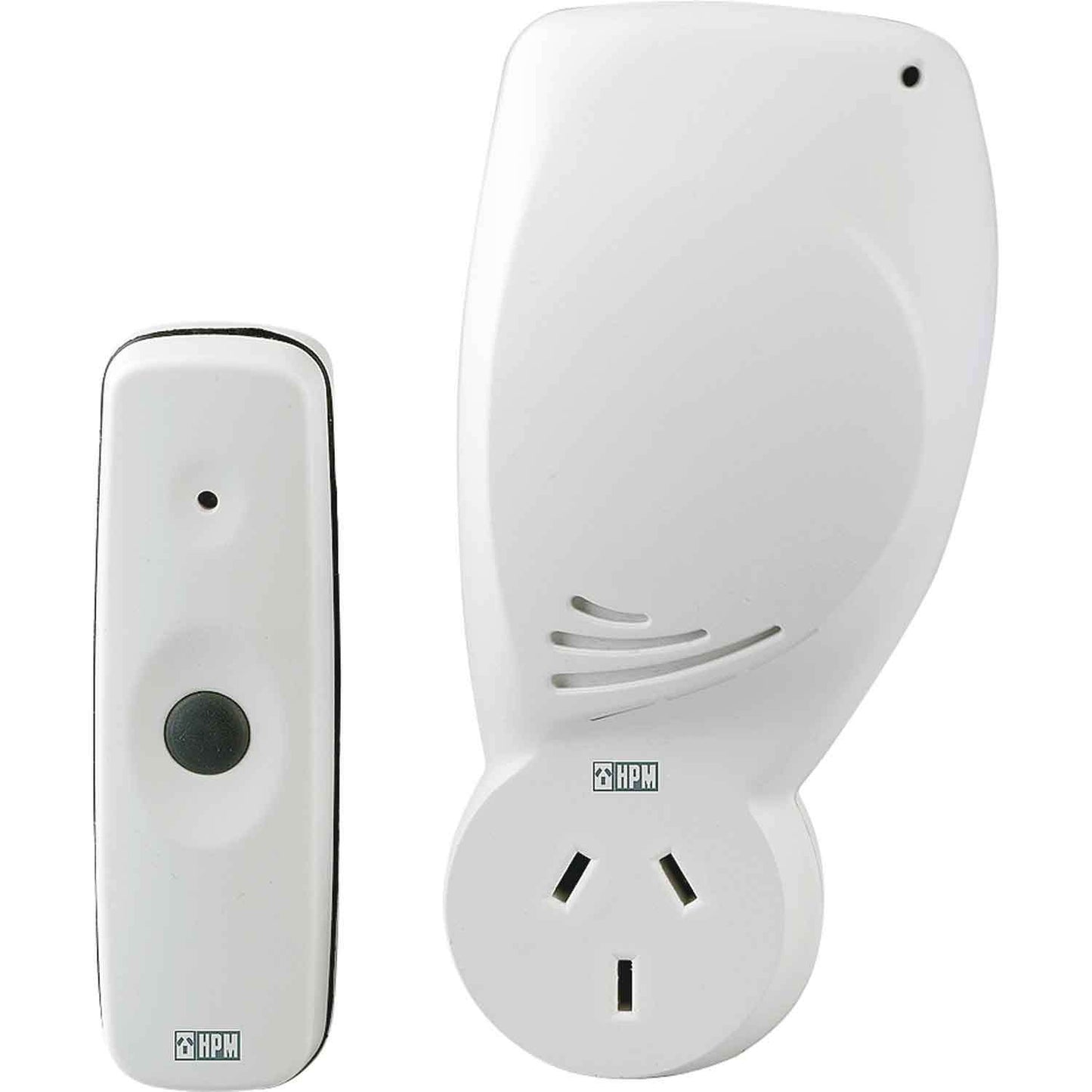 HPM Wireless Plugin Door Chime 70m Range White