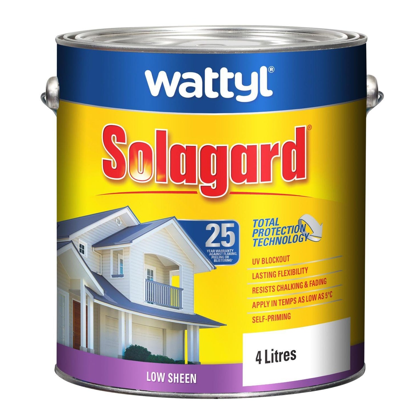 Wattyl Solagard Low Sheen Exterior Paint 4L – Green Base (Water-Based)