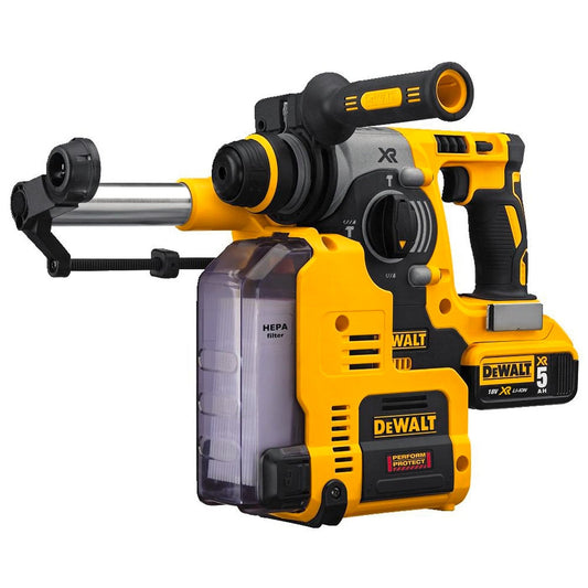 DeWALT 18V XR Li-Ion Cordless HEPA Dust Extractor – Compatible with Brushless Rotary Hammers