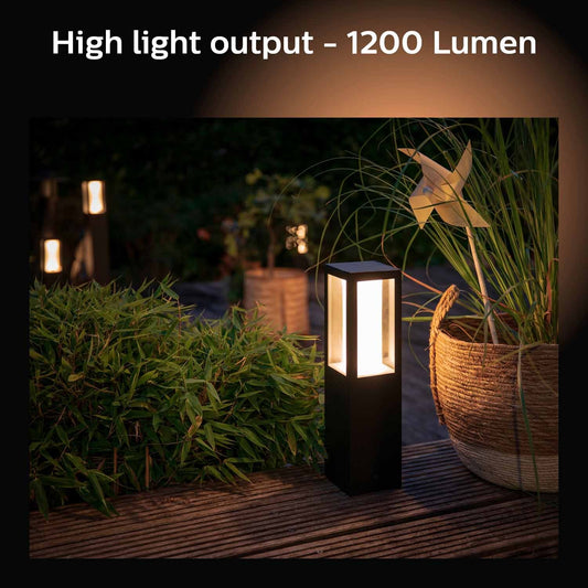 Philips Hue Impress Smart Outdoor Pedestal Light Base Kit – 8W White & Colour Ambiance