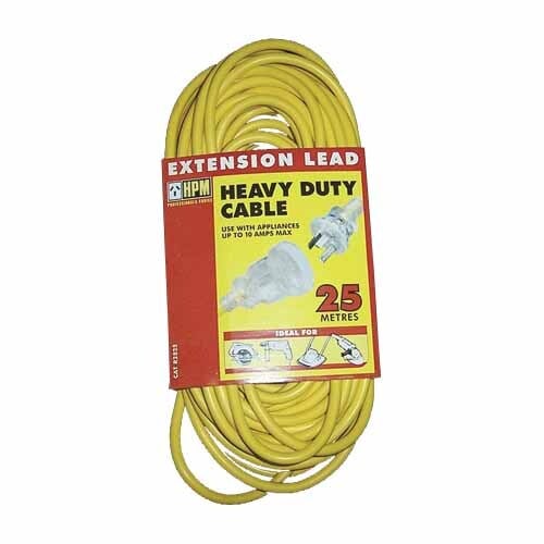 HPM Heavy Duty Extension Lead 25m Yellow