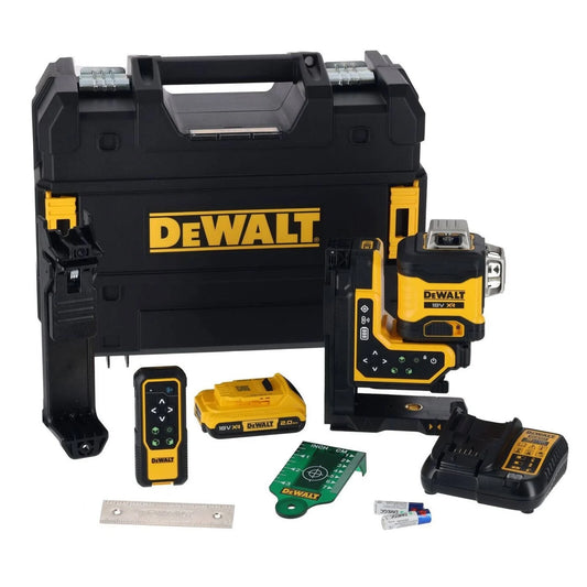 DeWALT 18V XR 3x360° Green Beam Laser with Remote Control (DCLE34035D1-XE)