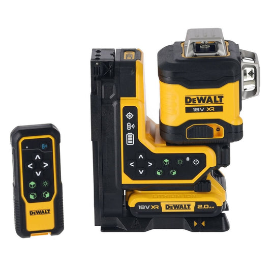DeWALT 18V XR 3x360° Green Beam Laser with Remote Control (DCLE34035D1-XE)