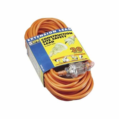 HPM Extra Heavy Duty Extension Cord 20m Orange