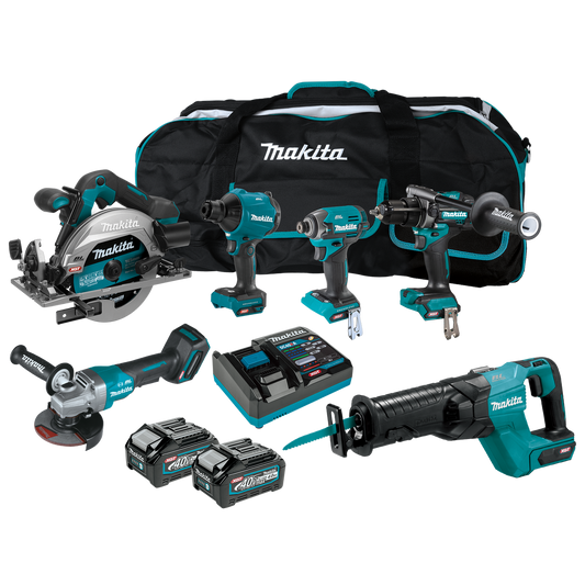 Makita XGT 40V 6 Piece 4.0Ah Cordless Combo Kit
