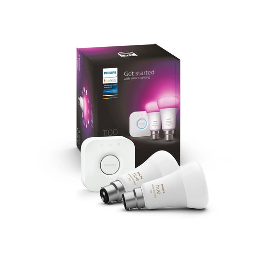 Philips Hue A60 B22 11W 1100lm White and Color Ambiance Bulb - Set of 2