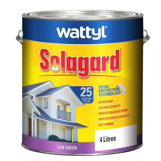 Wattyl Solagard Low Sheen Exterior Paint 4L – Green Base (Water-Based)