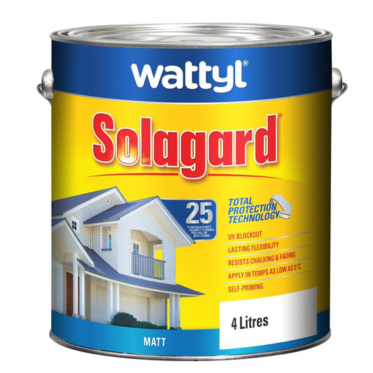 Wattyl Solagard Exterior Paint 4L – Light Base (Water-Based)